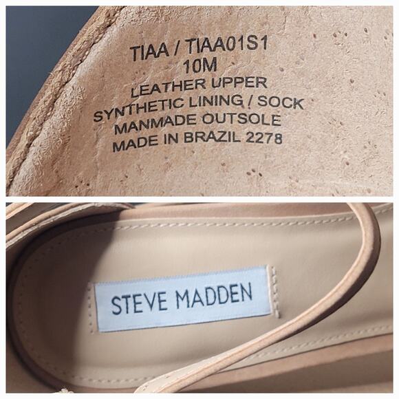 Steve Madden Tiaa Sz 10 Camel‎ Nubuck Leather Chunky Comfy Cute Block Heels NWB - Picture 7 of 9